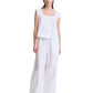 Eyelet Trim Detailed Sleeveless Top