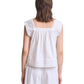 Eyelet Trim Detailed Sleeveless Top