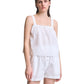Lace Up Eyelet Trim Tank