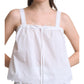 Lace Up Eyelet Trim Tank