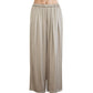 Textured Satin Elastic Waist Pants