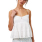 Kara Eyelet Lace Trim Cami Top