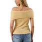 Off Shoulder Short Sleeve Sweater Top