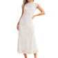 Cap Sleeve Mixed Lace Dress