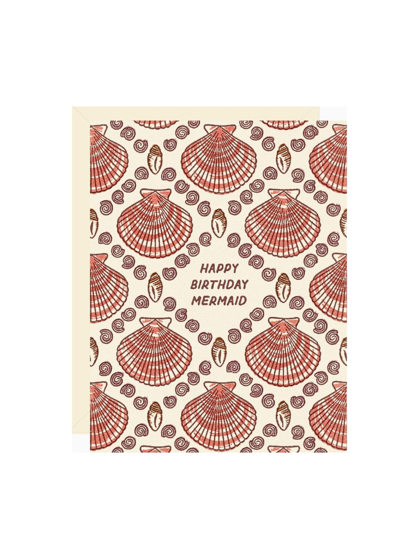 Happy Birthday Mermaid Shell Card