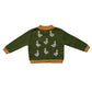 Cotton Knit Baby Cardigan Sweater - Ducks