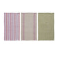 Cotton Waffle Weave Tea Towel with Stripes