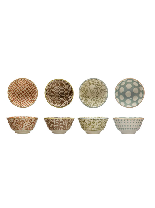 Stoneware Pinch Pot w/ Pattern