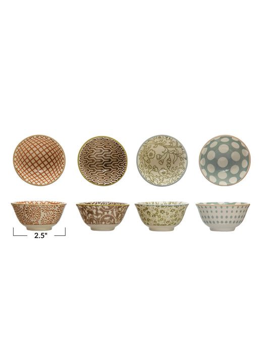 Stoneware Pinch Pot w/ Pattern
