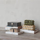 Handmade Marbled Resin Bobbin Box - Cream