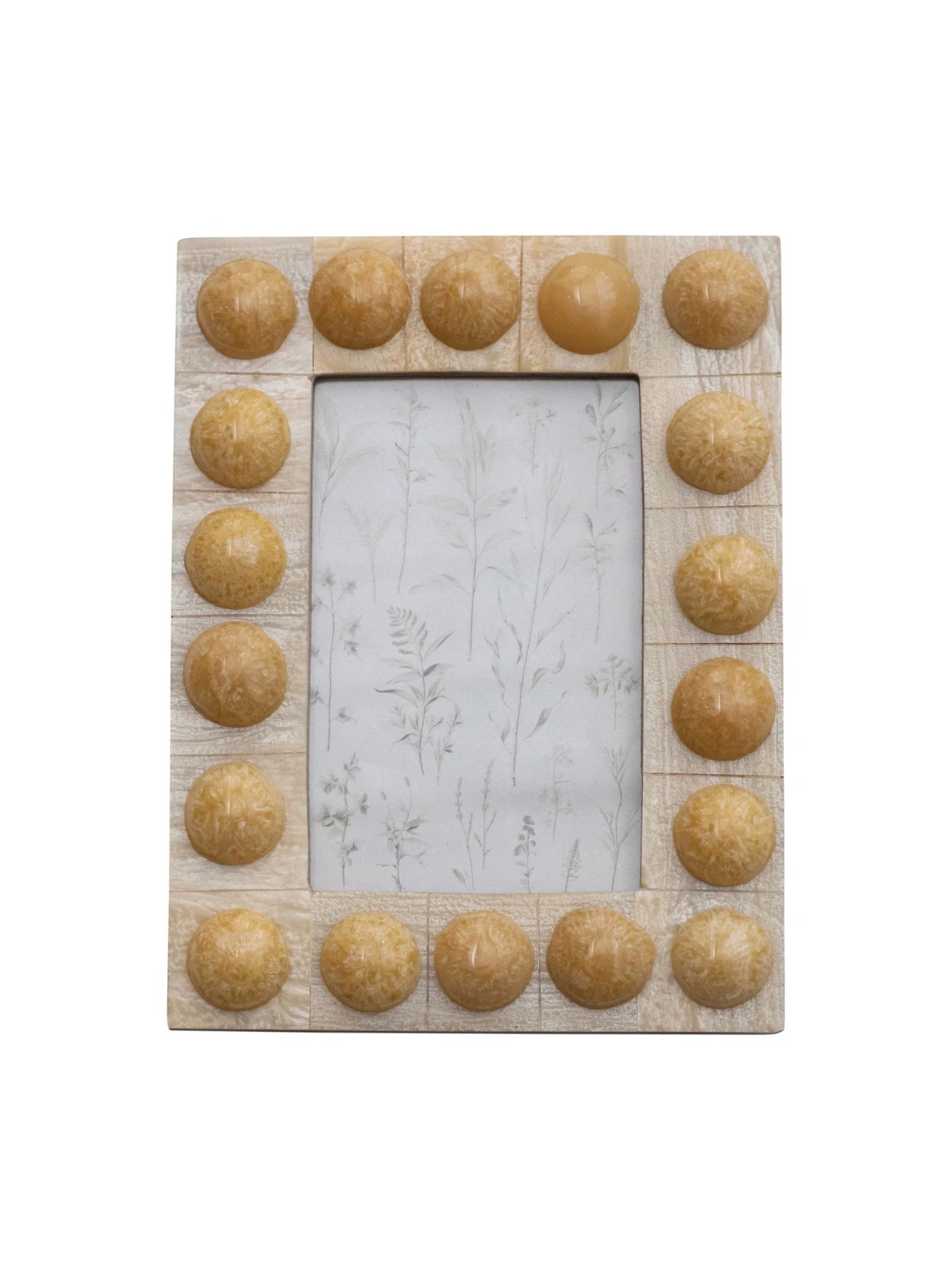 Handmade Marbled Resin Bobbin Photo Frame - 4x6 Photo
