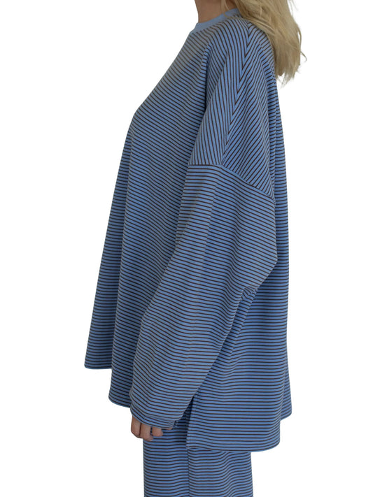 Claire Striped Fleece Top