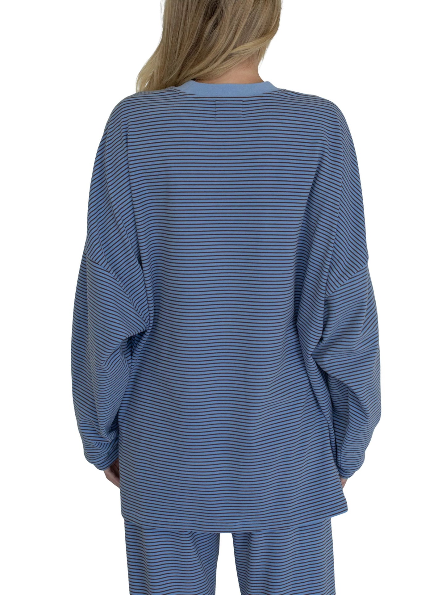 Claire Striped Fleece Top