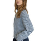 Piper Cardigan - Denim Mini Stripe