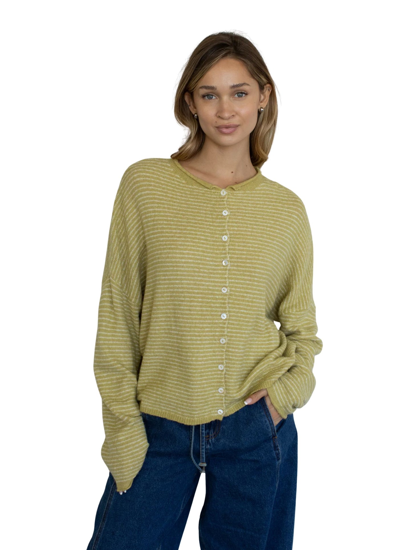 Piper Cardigan - Honey Stripe