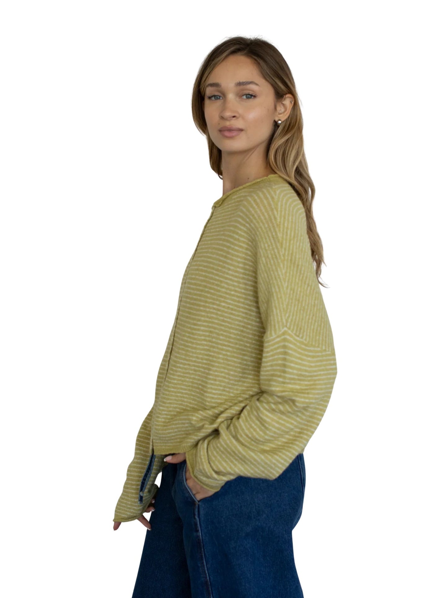 Piper Cardigan - Honey Stripe