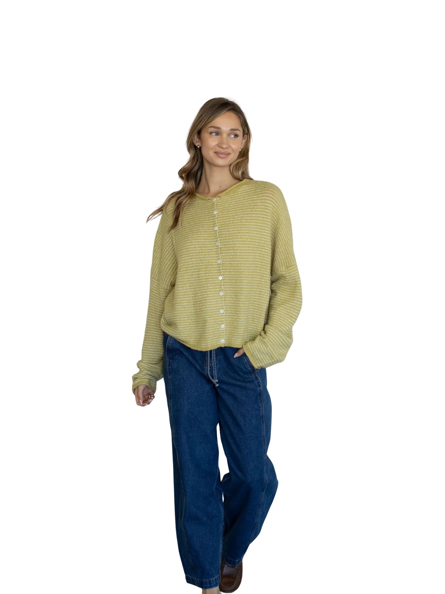 Piper Cardigan - Honey Stripe