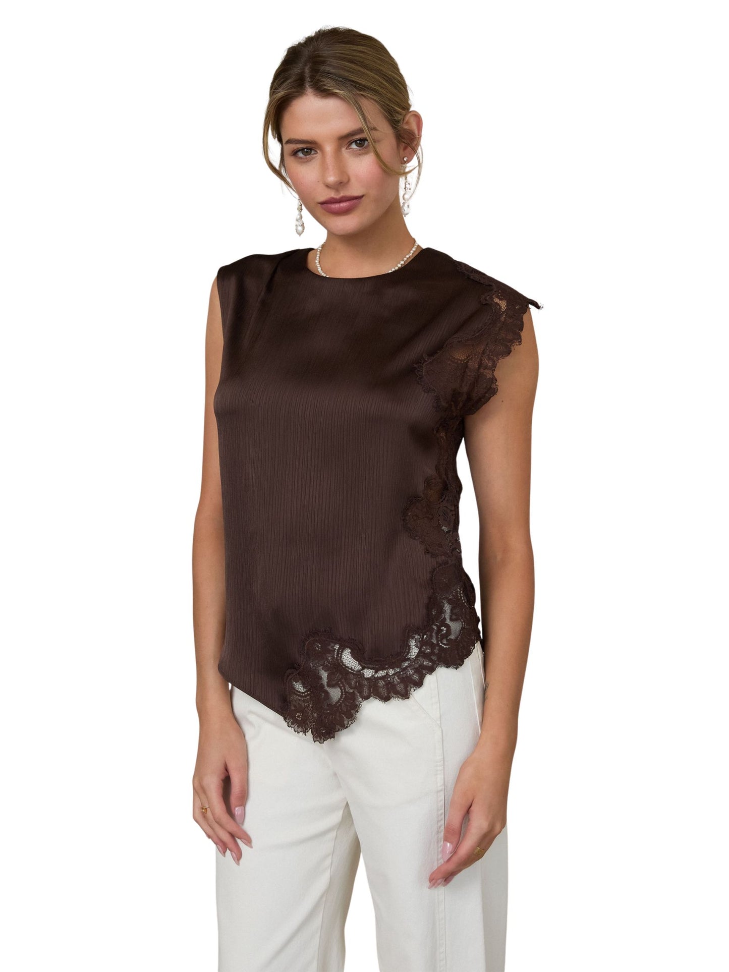 Carmen Lace Trimmed Top