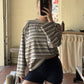 Multi Color Stripe Long Sleeve Top