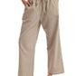 Plaid Woven Drawstring Pants