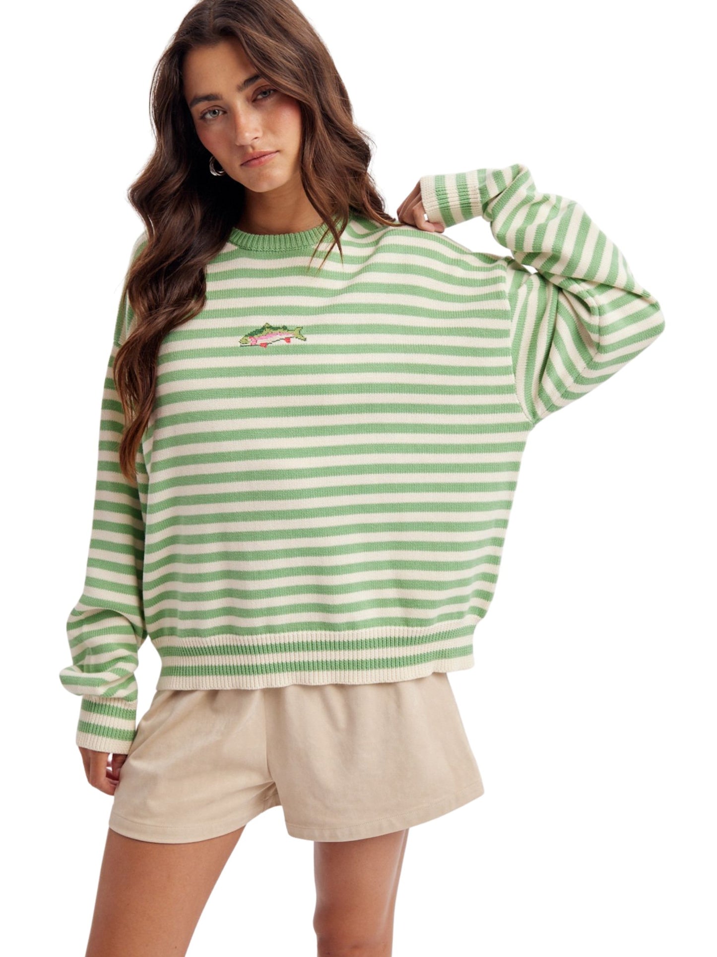 Pistachio Stripe Sweater