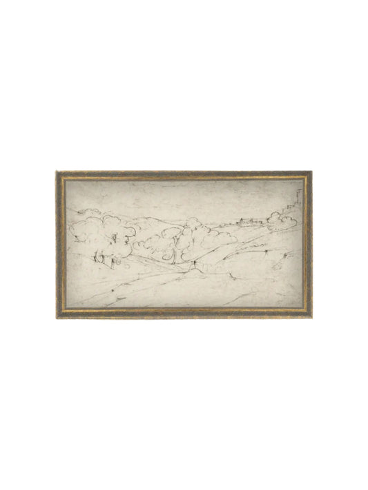 Rolling Hills Sketch Framed Picture
