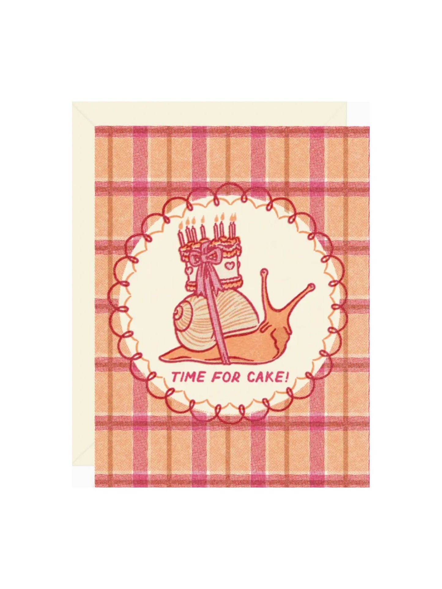 Snail Time For Cake Birthday Card