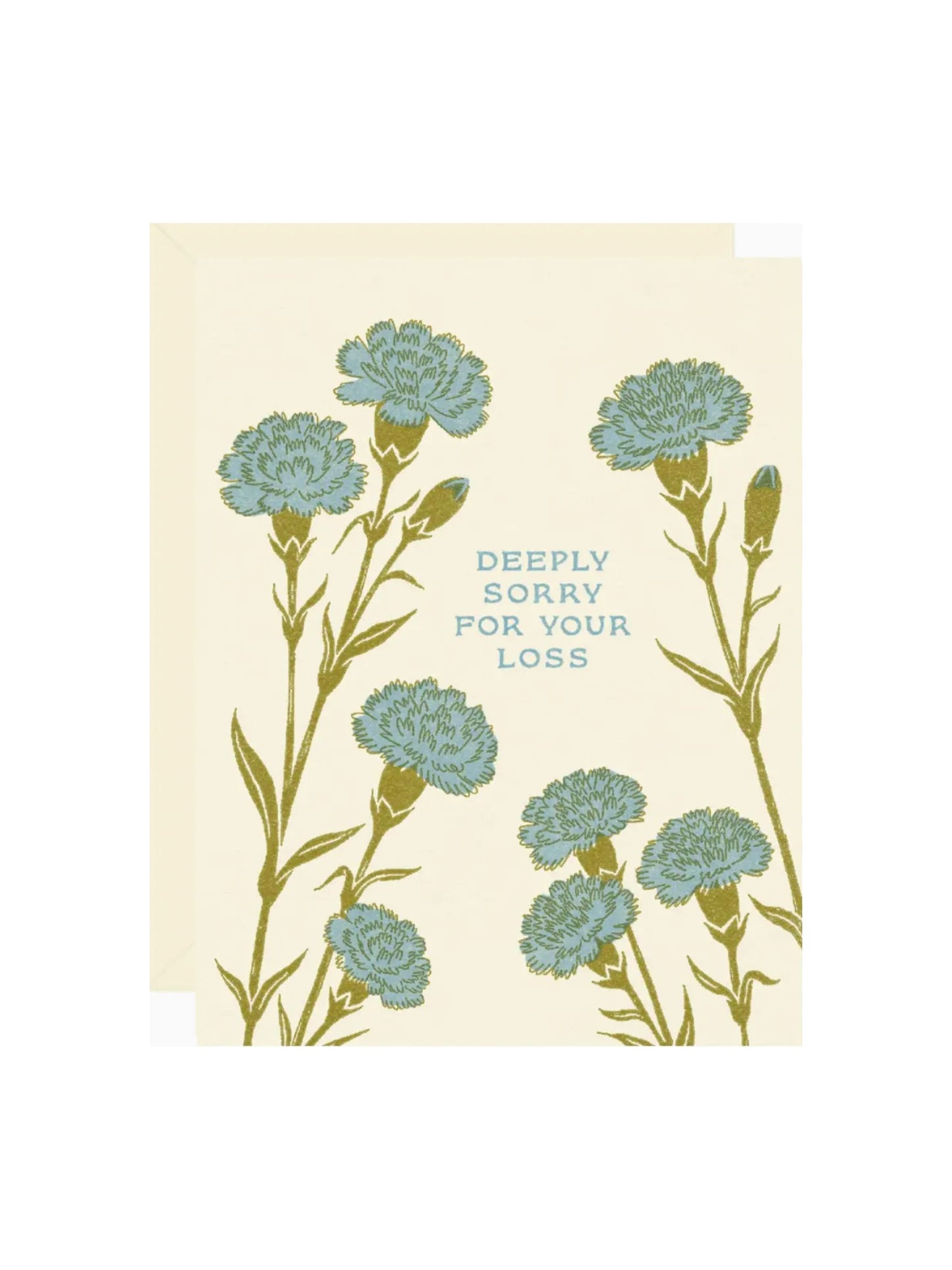 Carnations Sympathy Greeting Card
