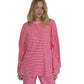 Claire Striped Fleece Top