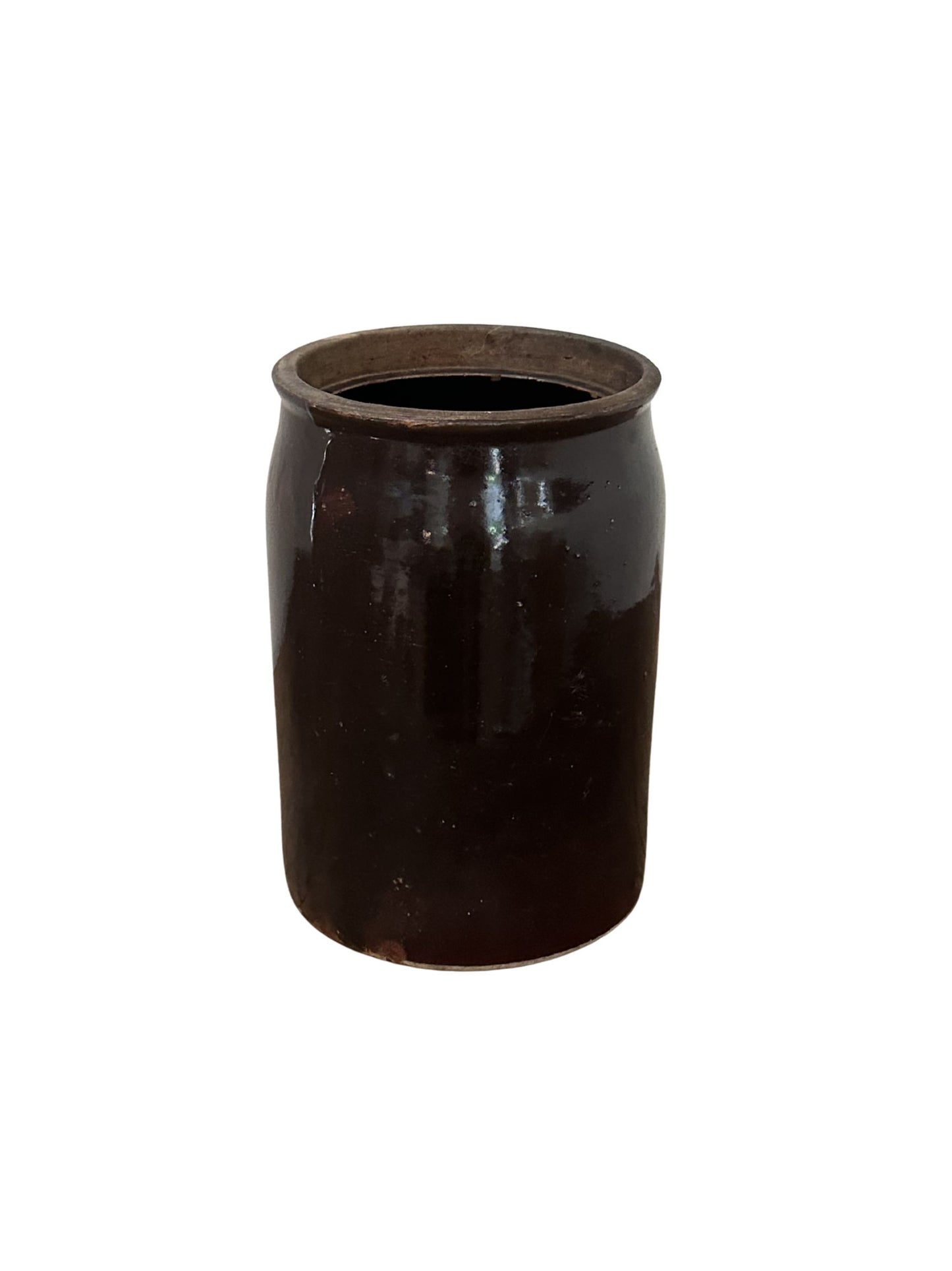 Vintage Tall Brown Crock - Pick Up Only