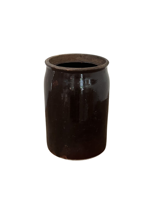 Vintage Tall Brown Crock - Pick Up Only