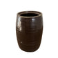 Vintage Tall Brown Crock w/ Line Detailing - Pick Up Only