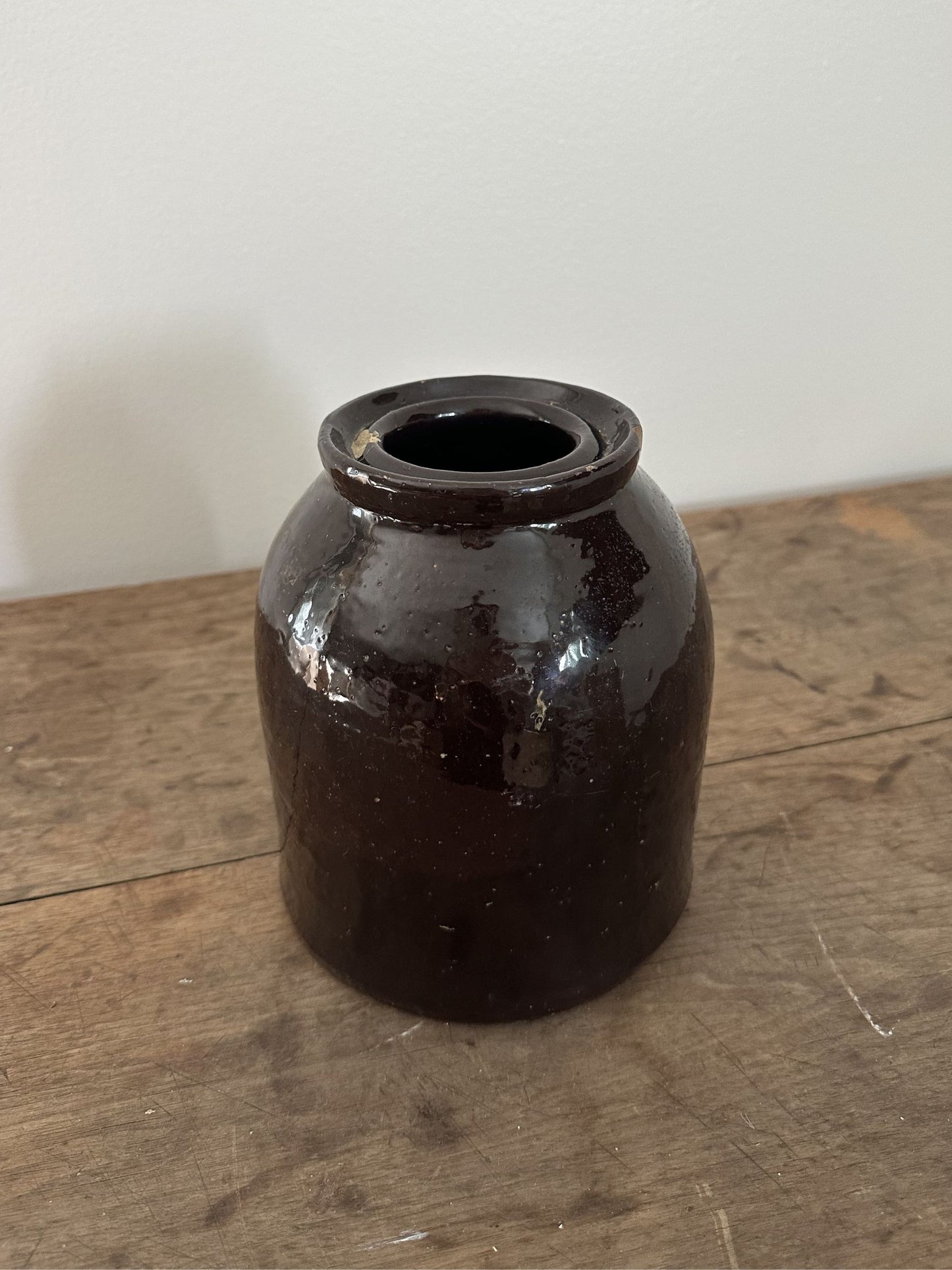 Vintage Small Brown Crock - Pick Up Only