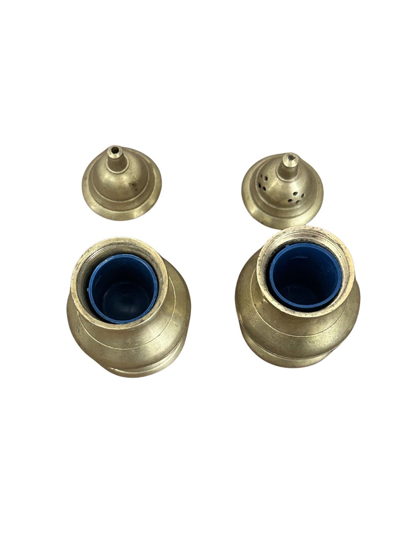 Vintage Brass Salt & Pepper Shakers