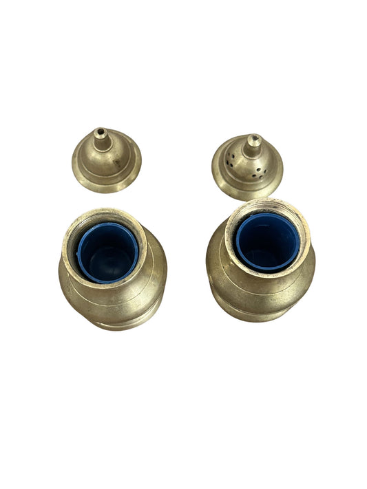 Vintage Brass Salt & Pepper Shakers