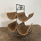Vintage Metal and Wicker Wine Holder - Pick Up Only
