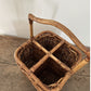 Vintage Wicker Bottle Basket Caddy - Pick Up Only