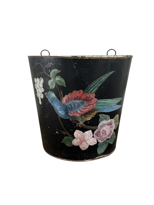 Vintage Metal Wall Pocket w/ Bird Detailing - Pick Up Only