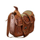 Vintage 1970s Hand-Tooled Leather Horse Saddle Purse