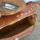 Vintage 1970s Hand-Tooled Leather Horse Saddle Purse