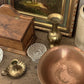 Vintage Brass Chamberstick Candle Holder with Finger Loop Handle