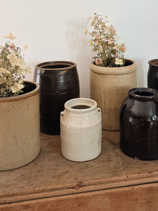 Vintage Small Preserves Cream Crock - Pick Up Only