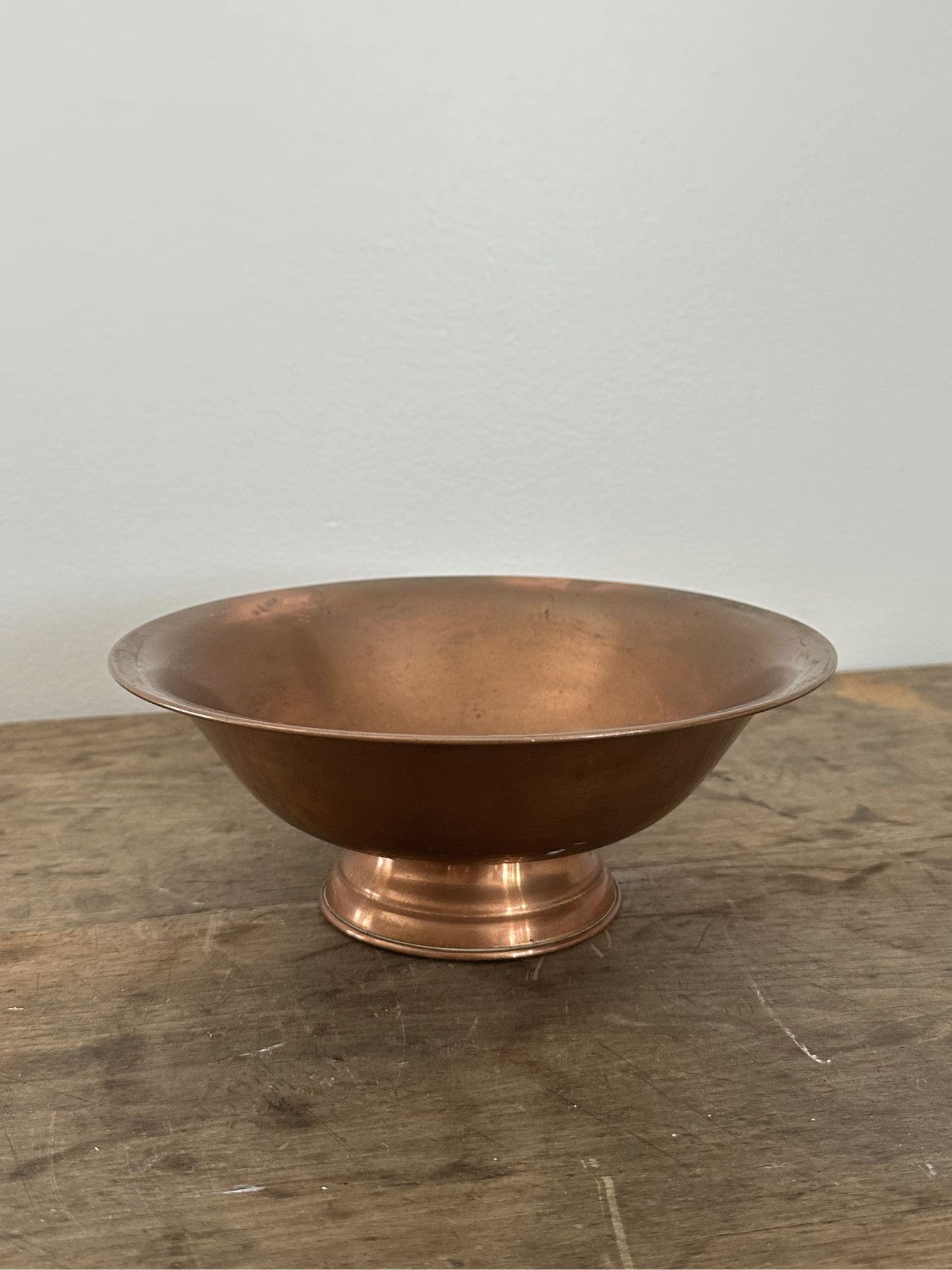 Vintage Copper Footed Bowl