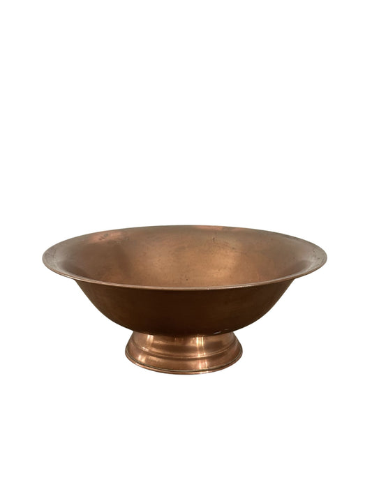 Vintage Copper Footed Bowl