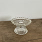 Vintage Glass Candle Holder w/ Scalloped Edge