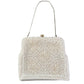 Vintage White Beaded Clutch