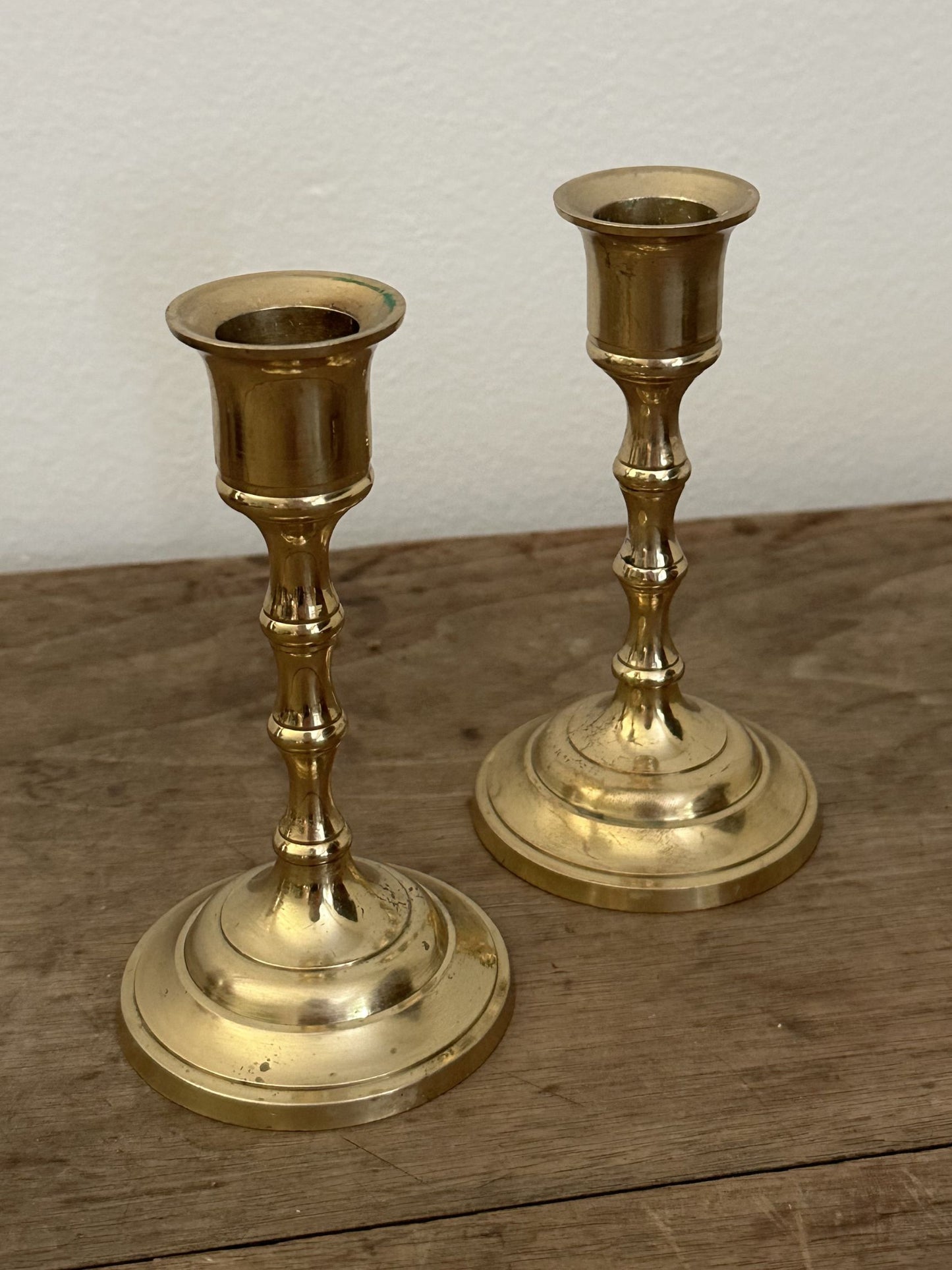 Vintage Solid Brass Candlestick Holder