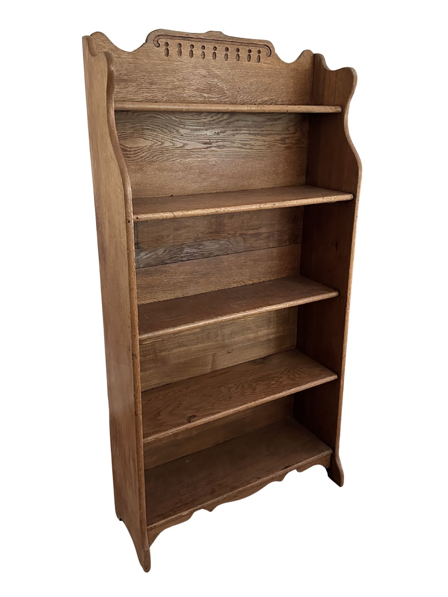 Antique Oak Cottage Bookshelf / Display Shelf - Pick Up Only