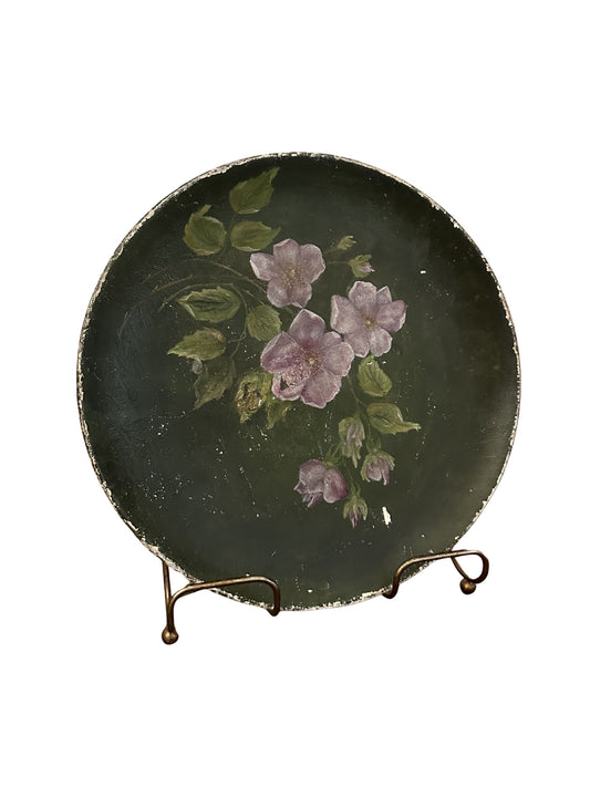 Vintage Oil Painted Plate
