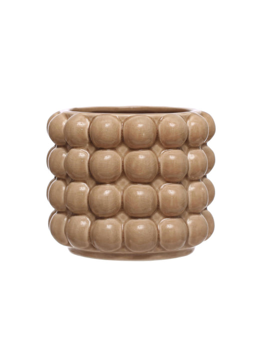 Stoneware Planter w/ Raised Dots